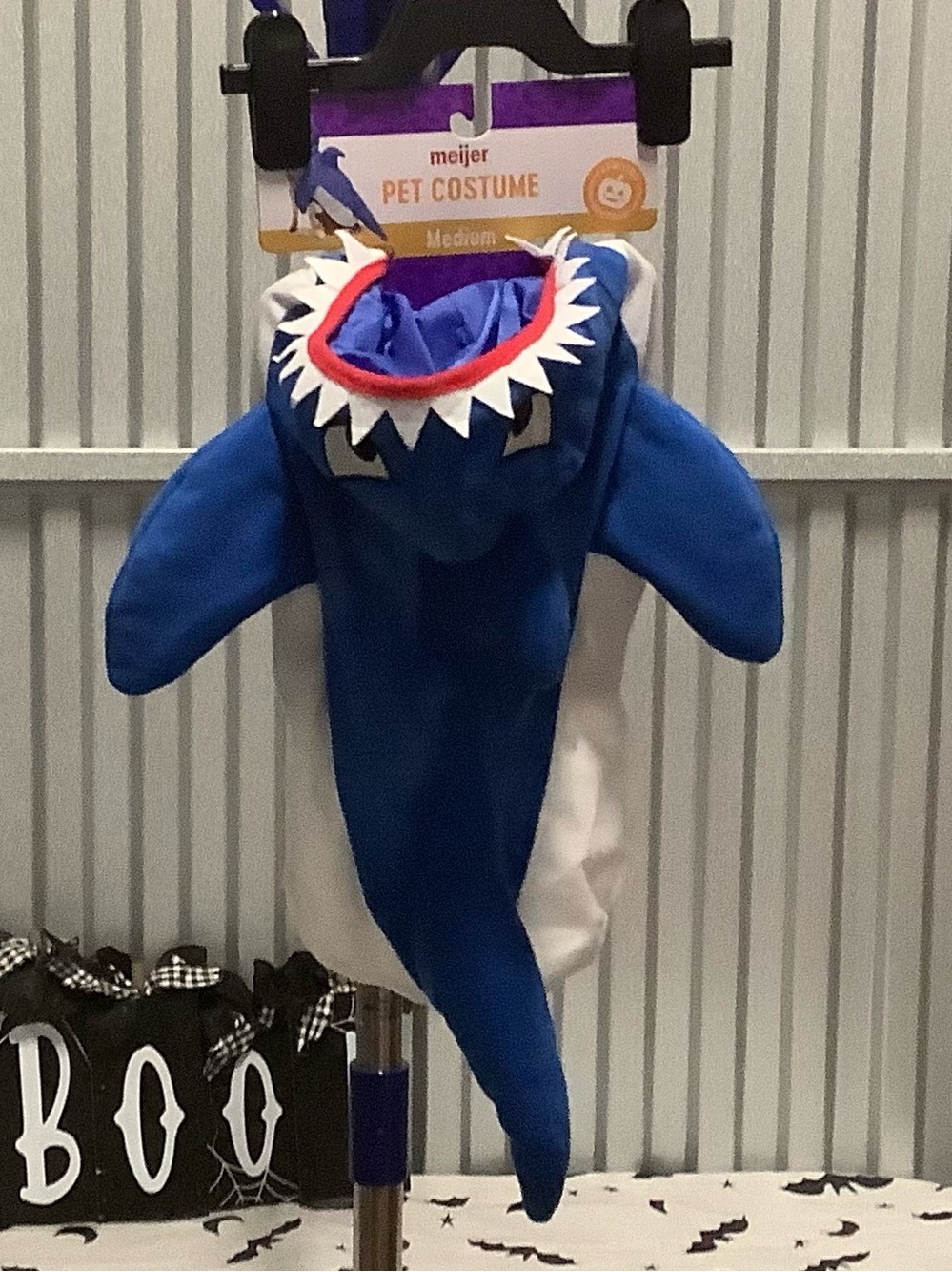 Blue Shark Pet Costume - Blue size medium